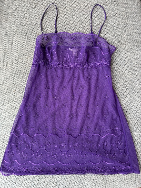 Victoria's Secret Other - Victoria’s Secret Purple Lace Slip Dress Y2K Size S